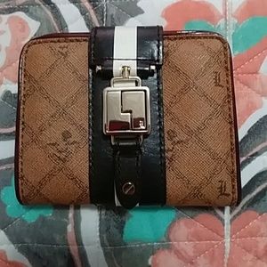 L.A.M.B. bifold lipstick saddle wallet